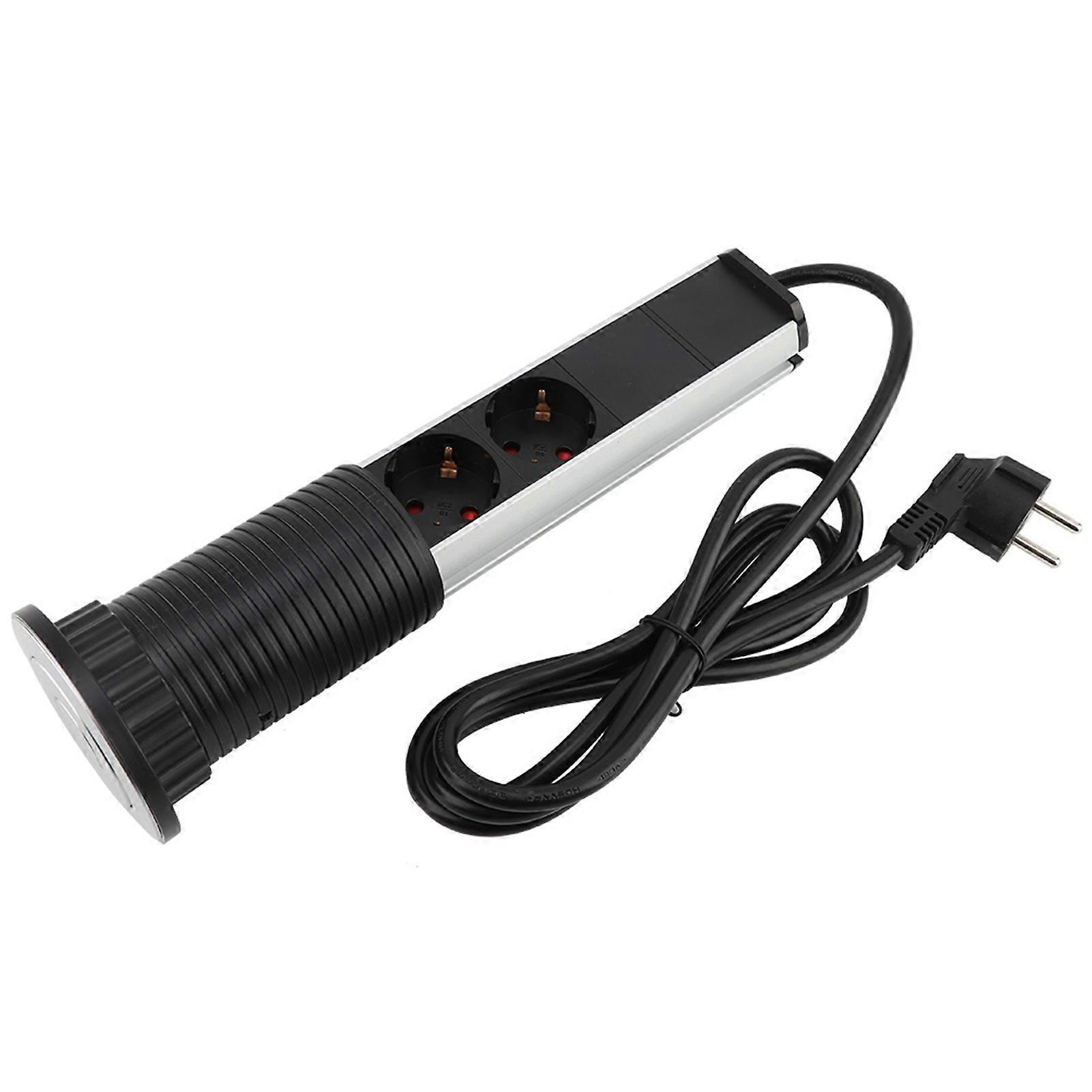 Extendable Electrical Power Socket for Worktop, Office, Home, USB, Zy Plug 250V