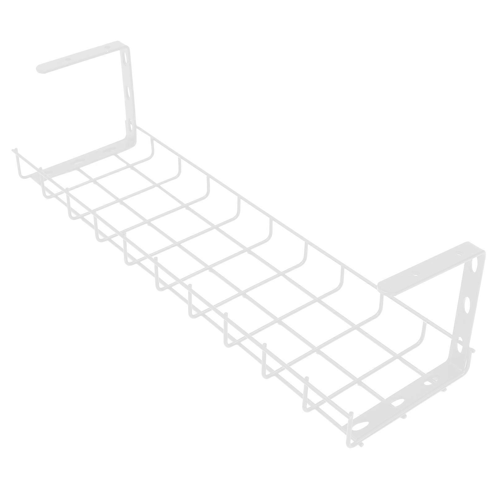 1pc Under Desk Cable Management Tray Iron Organizer Storage Rack