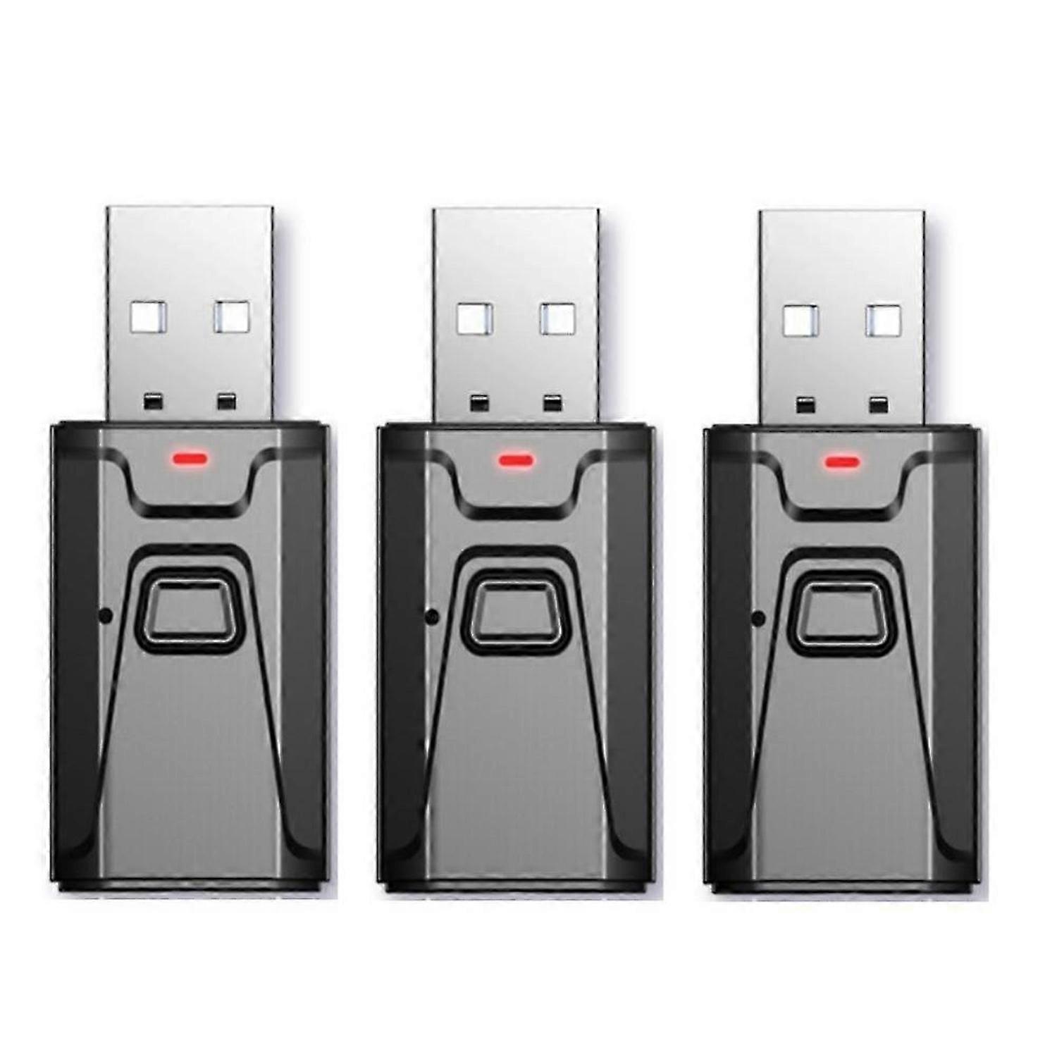 1-3PCS USB Bluetooth 5.0 Audio Transmitter Receiver Adapter for TV PC Car AUX Speaker
