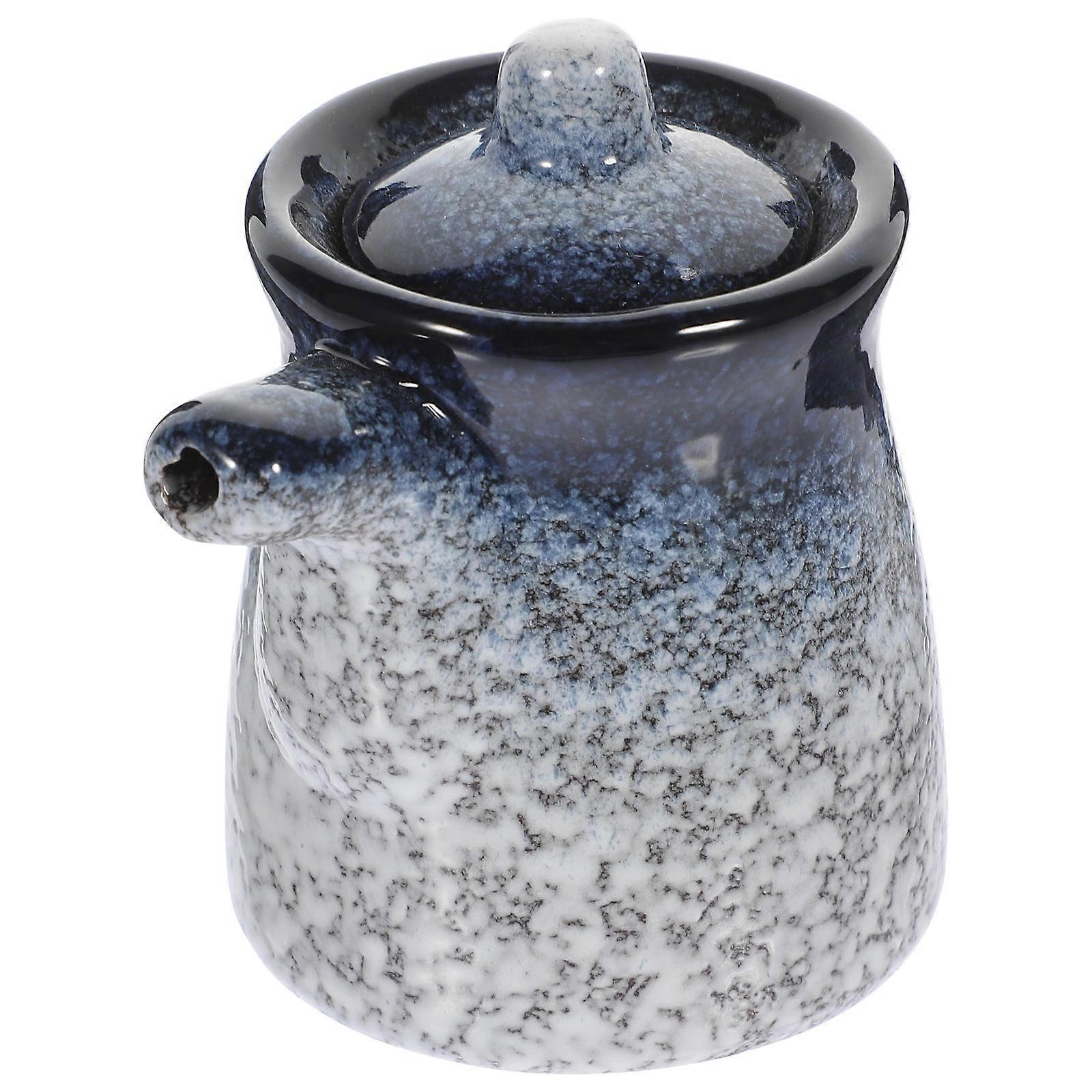 Ceramic Sauce Bottle Vinegar Dispenser Soy Sauce Canister Multi Functional Kitchen Storage Jar High Temperature Resistant Moderate Capacity For Daily