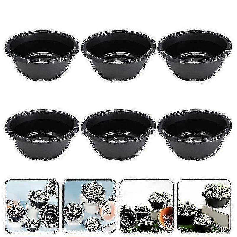 6pcs Plastic Flower Pots for Gardening