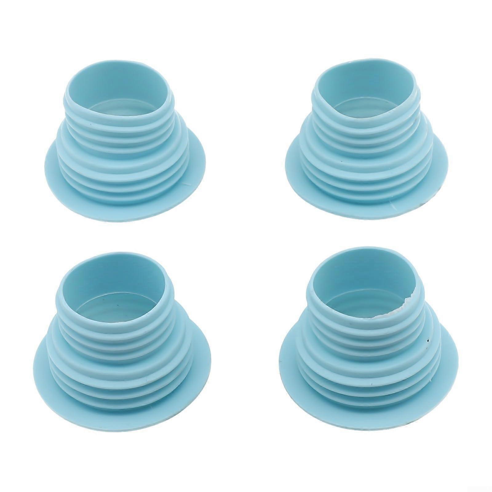 Reliable 4 silicone sealing rings for efficient function of washers and drains (green)