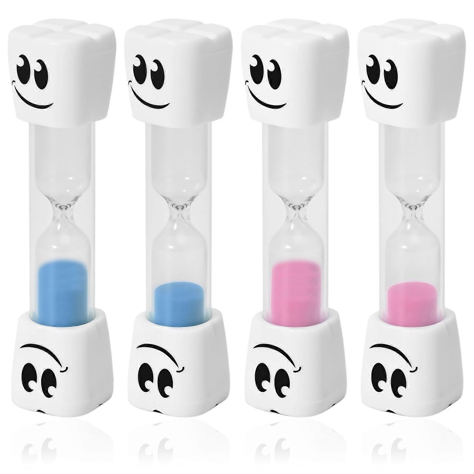 Pack of 4 Hourglass Timer, Sand Timer for Games, Cooking, Office (Pink Blue)