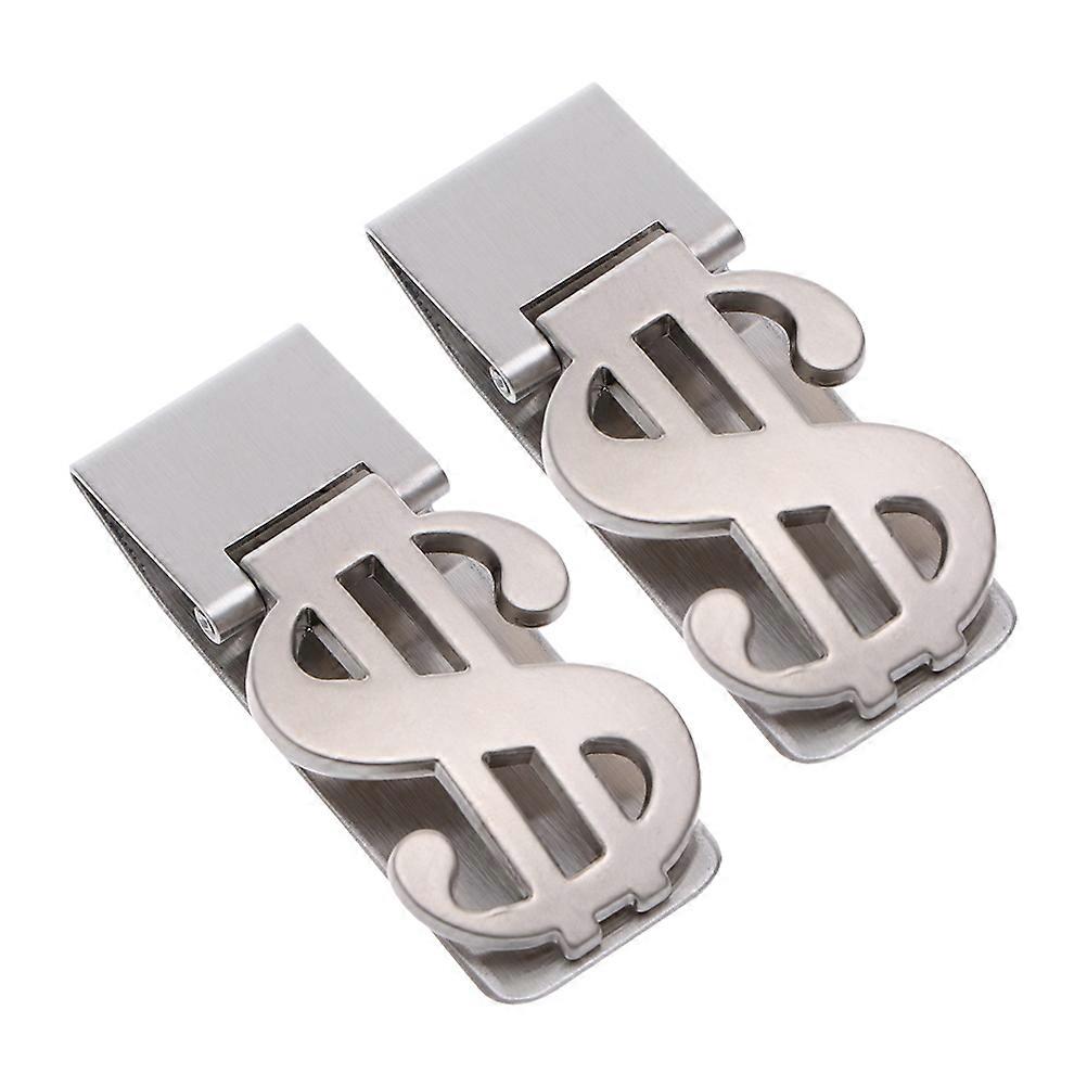 Rectangular Money Clip for Everyday Use Hold Banknotes Minimalist Style 2Pcs
