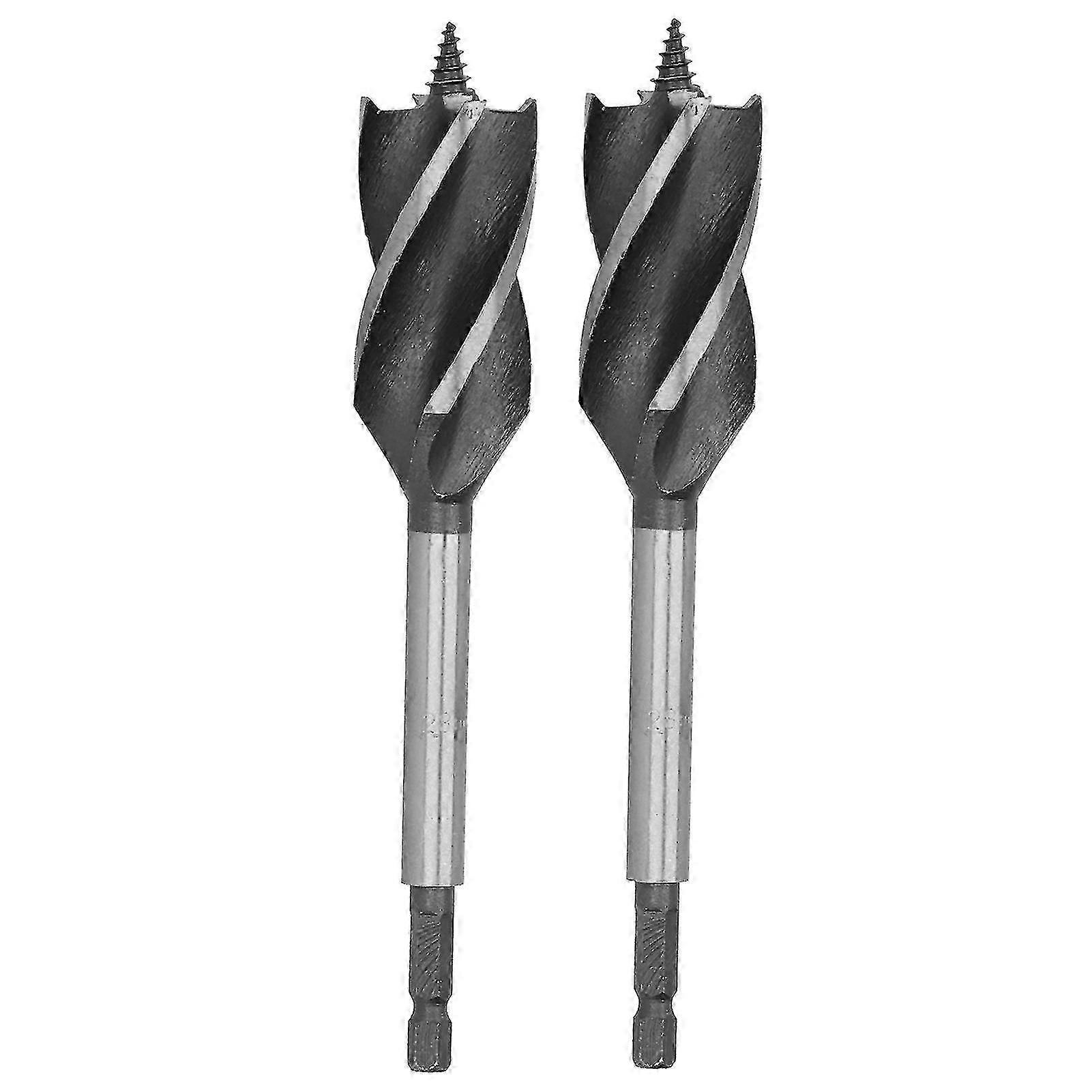 2pcs Brad Point Hex Shank 4 Flute Cutting Woodworking Industrial Tools Reaming 28mm