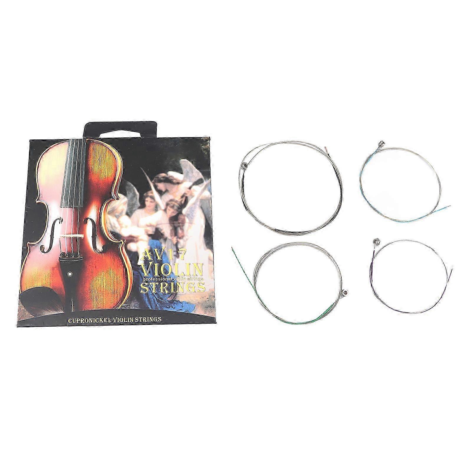 4Pcs Steel Wire Violin Strings Set G D A E Clear Full Voice for Professional Replacement