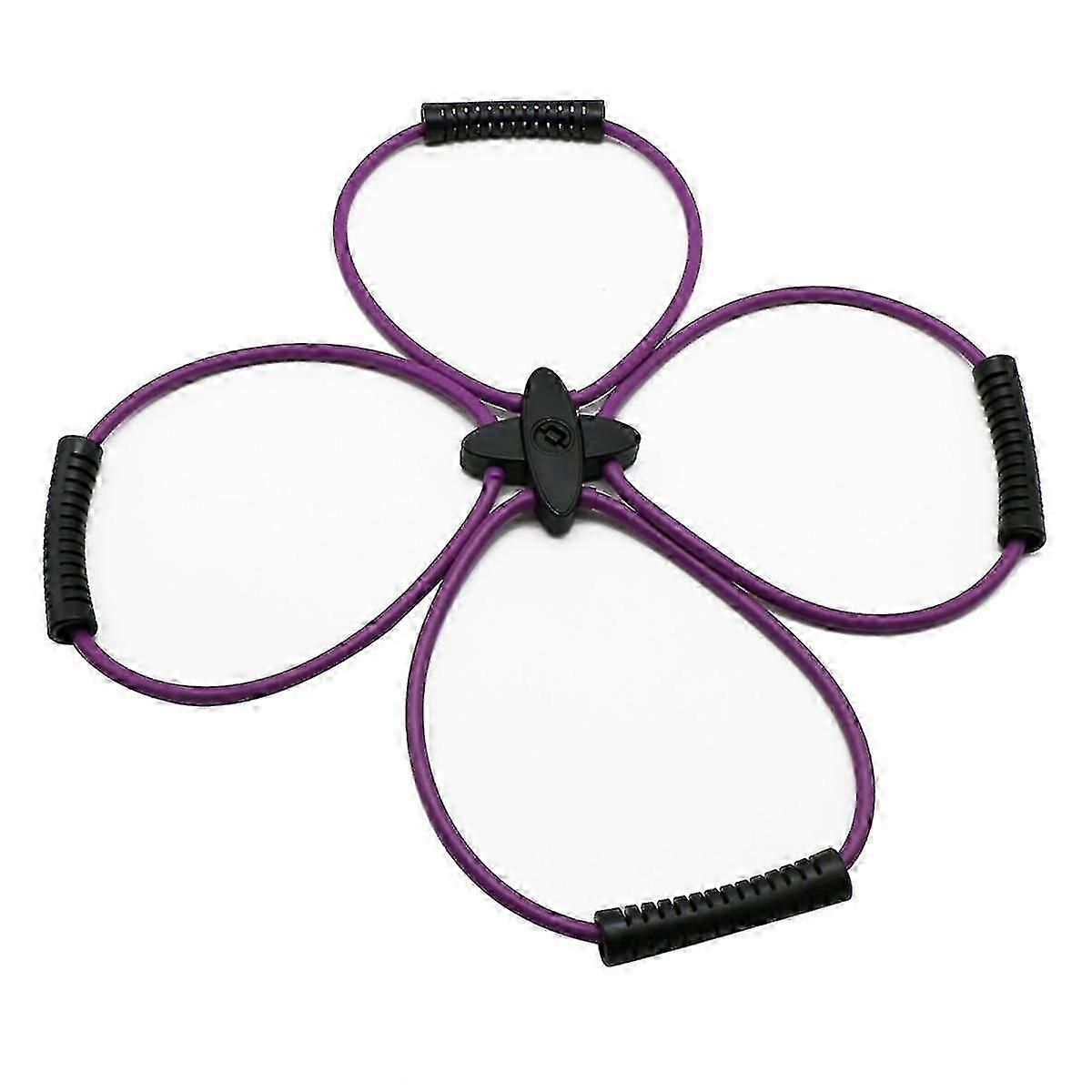 Hem Träningsutrustning Resistance Band Kit för helkroppsträning - riktar in sig på muskler och toner (lila)