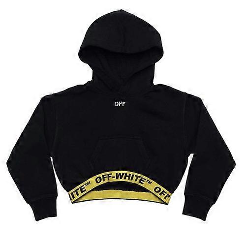 Off White Childrens/Kids Logo Crop Hoodie