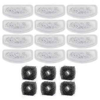 12PCS Replacement Filters for D60/D30 Automatic Pet Fountain Carbon Cat Water Fountain Filters for 67oz/2L