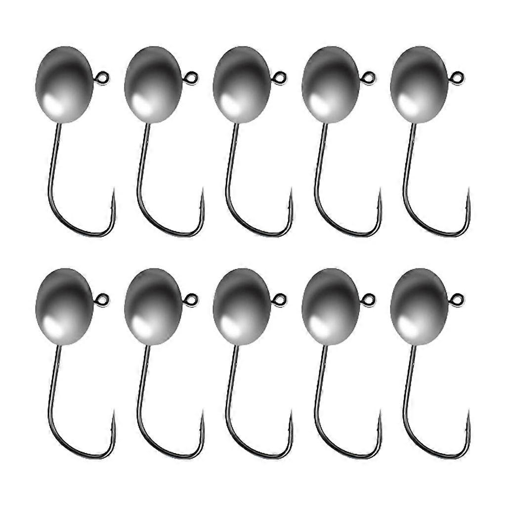 10pcs Jig Head Hook High Strength Fish Hook Barbed Hook