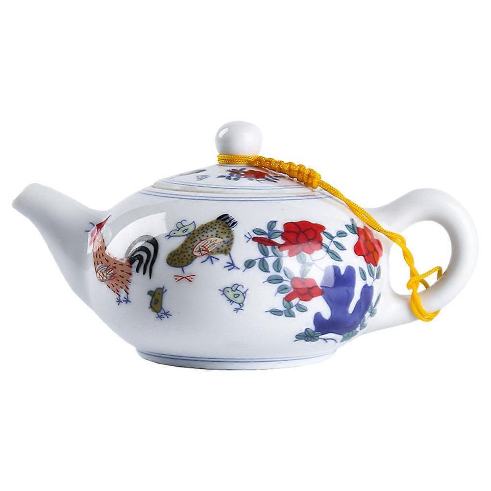 Porcelain Chinese Teapot for Afternoon Tea 200ml White Color Simple and Elegant Design 1Pack