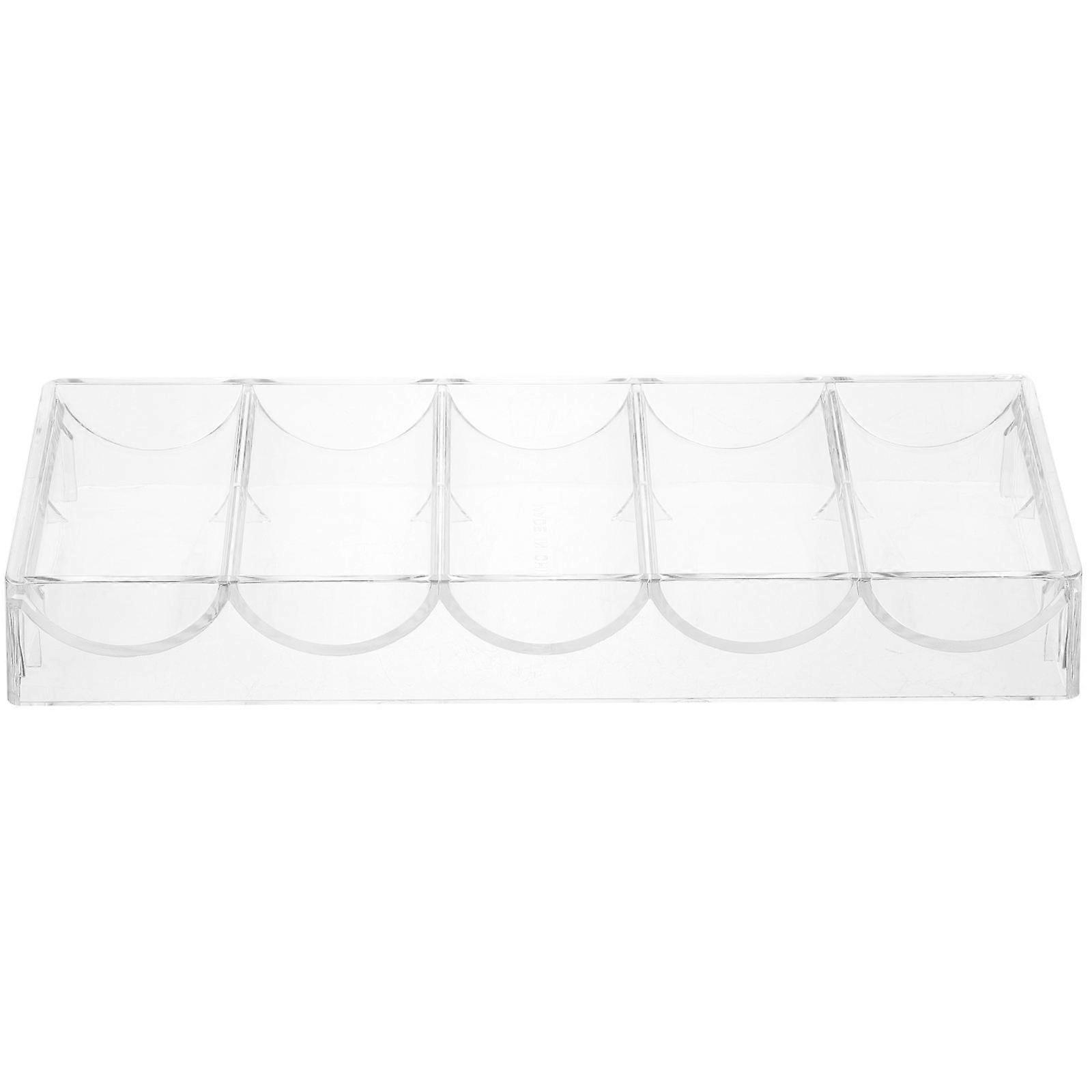 Chip Rack Display Stand Carry Small Items Acrylic Material Chip Organizer 8.17x3.07x1.10in 1Set