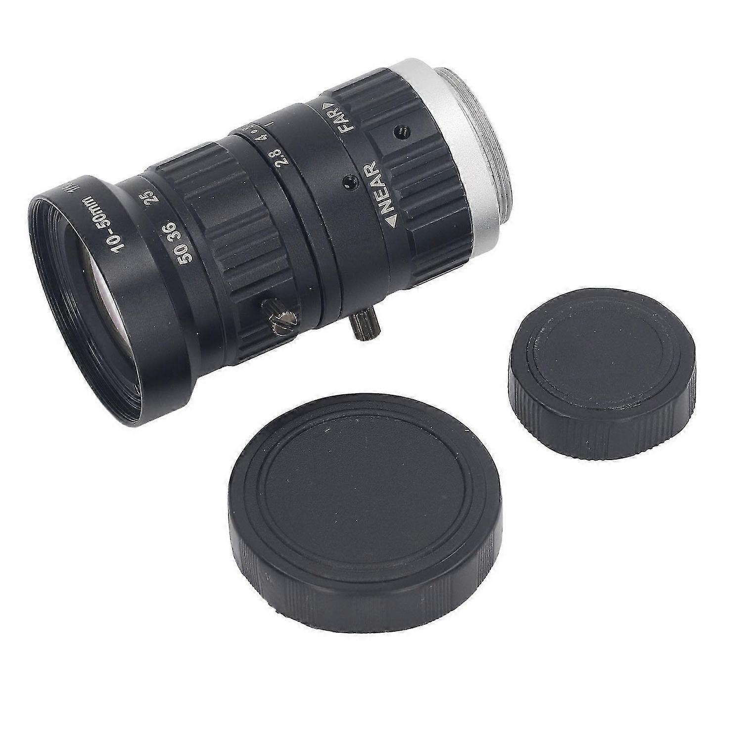 C Mount Zoom Lens 6MP 10 To 50mm Manual Focusing Varifocal Lens for Industrial Laboratory