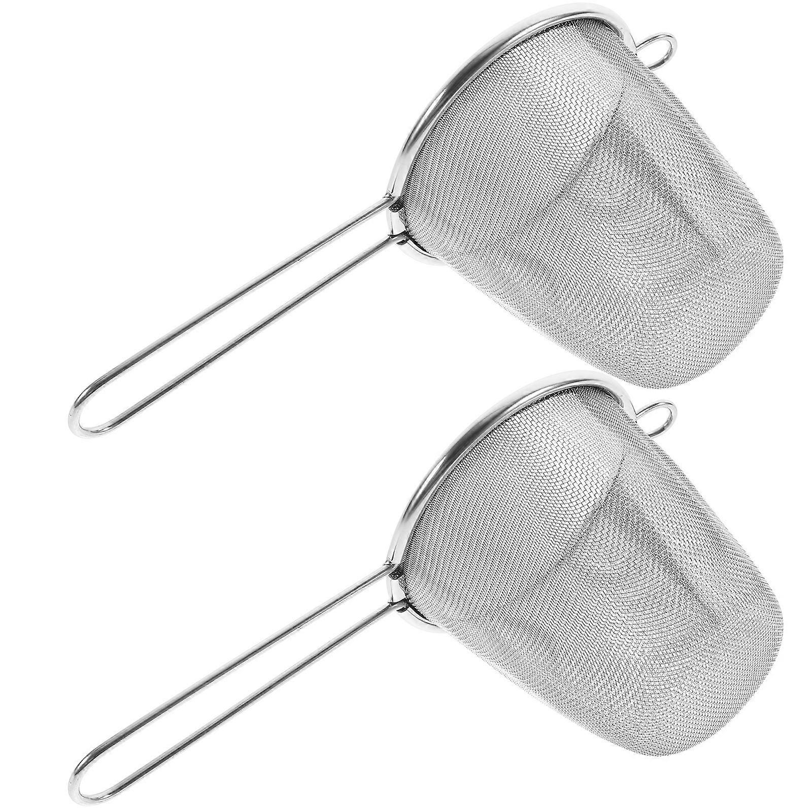 Stainless Steel Tea Strainer with Ergonomic Handle   Fine Mesh Infuser for Tea Leaves and Grounds, Practical Colander for Home Use