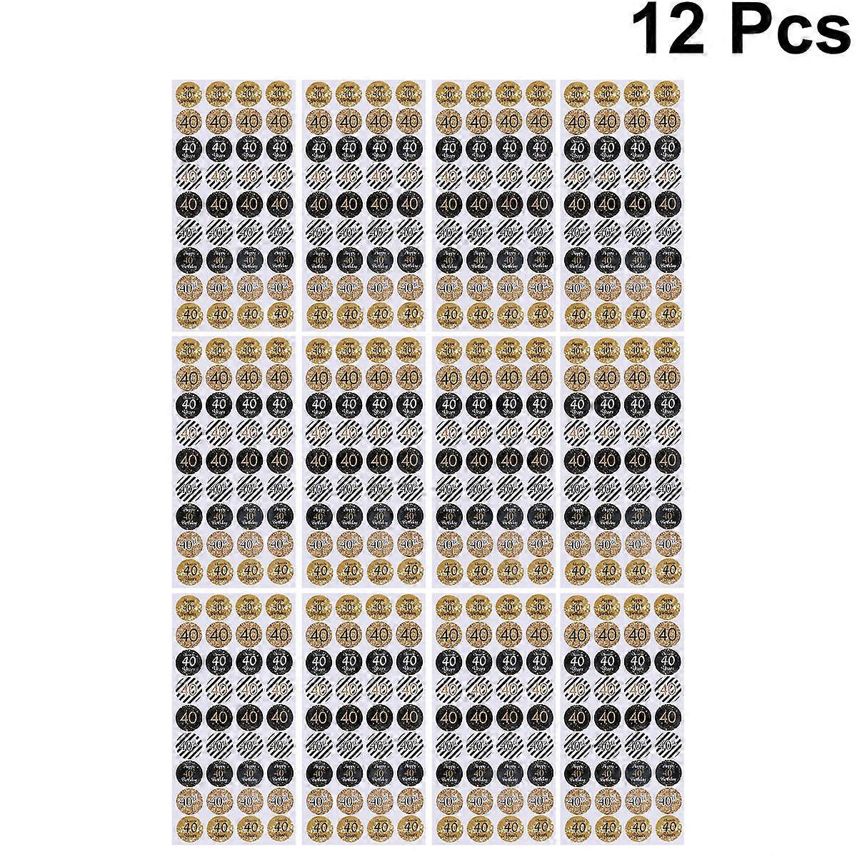 Birthday Candy Sticker Round Paper Decorative Touch For 432Pcs