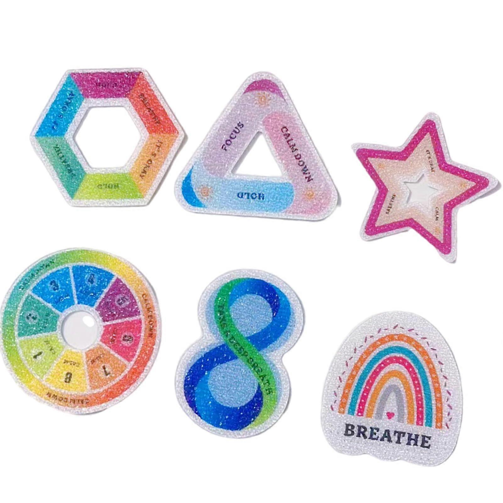Sensory calming sticker set for adults and teenagers with 6 images