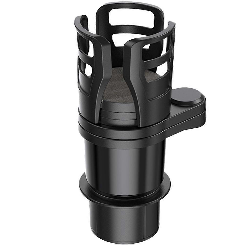 Adjustable Car Cup Holder Organizer with Rotating Slots, Noise Reduction, Shock Pads & Elastic Interior for Stable Drink and Bottle Storage – Multi