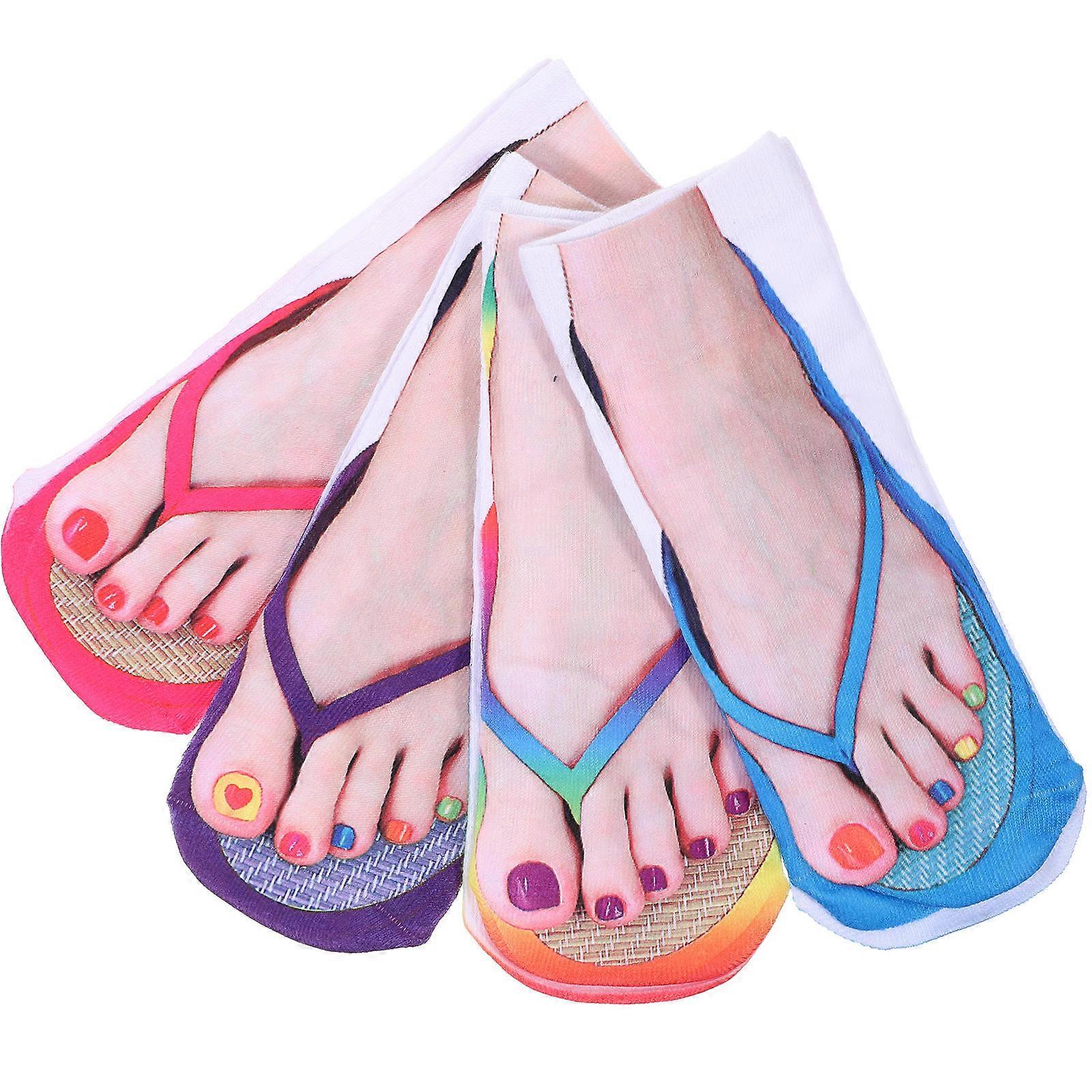 جوارب أزياء رجالية جوارب بوليستر ناعمة وسهلة الغسل 4 أزواج