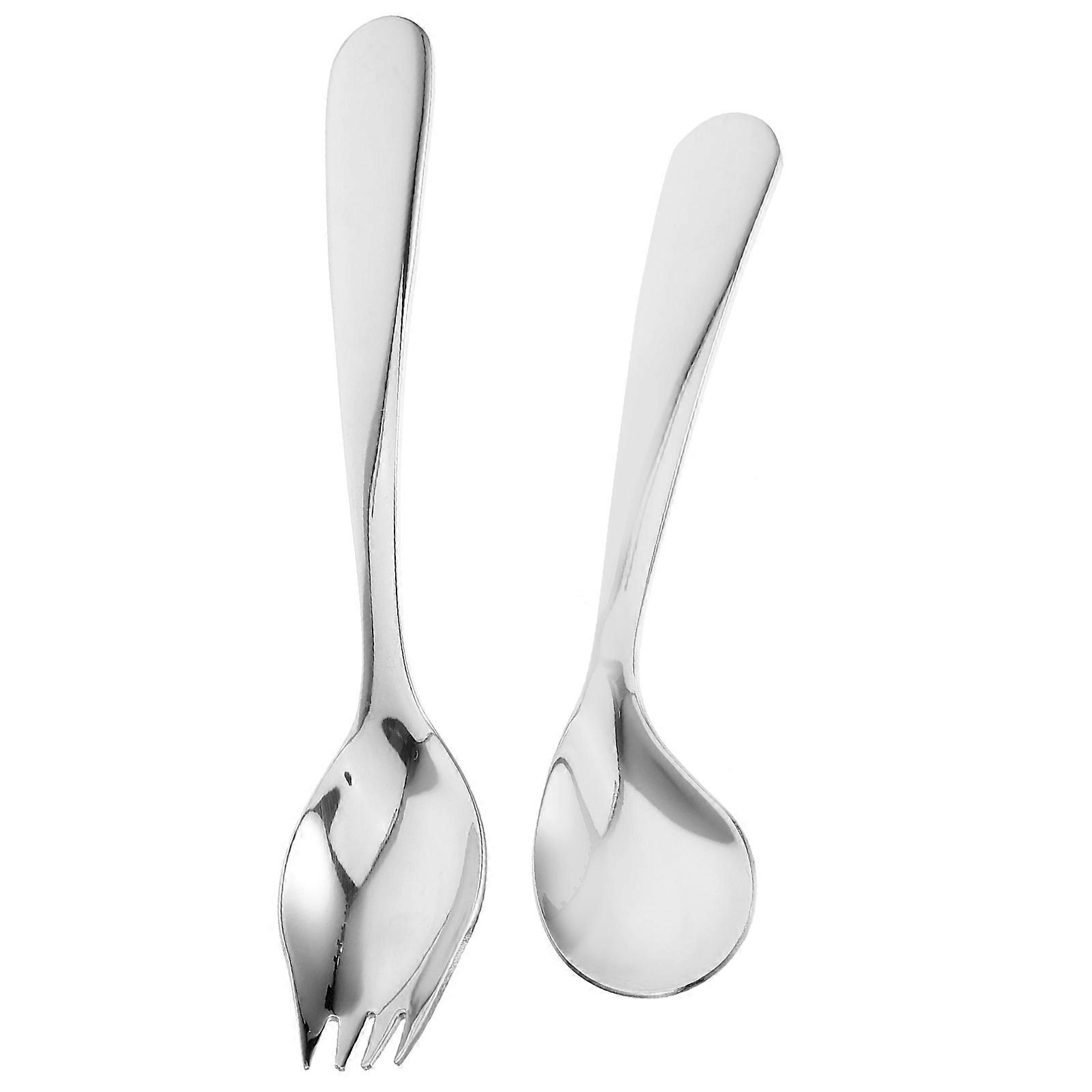Self Feeding Angled Spoon Fork Set for Disabled and Elderly – Stainless Steel Adaptive Tableware with Curved Design for Easy Eating and Comfortable