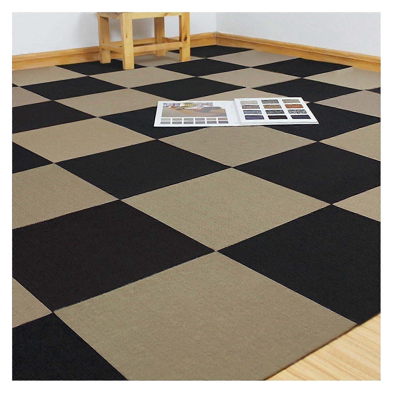 Nonslip carpet tiles, peel and stick, 30.5x30.5cm, concrete effect (C, 15PCS)