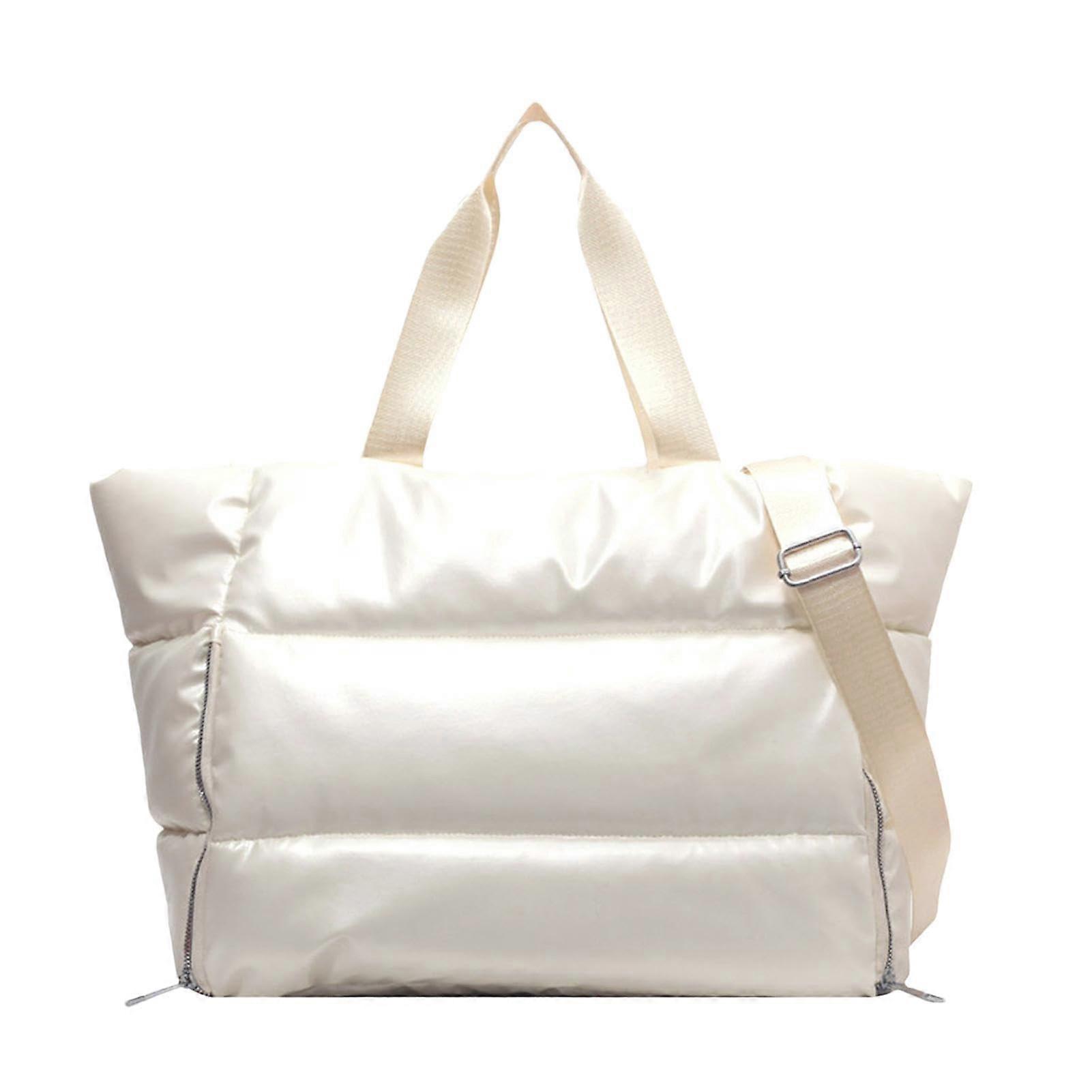 Gym Bag, Gym Bag, Training Bag, Sports Bag for Women with Wet and Dry Separation, Portable Sports Bag for Training, Travel, White, See description
