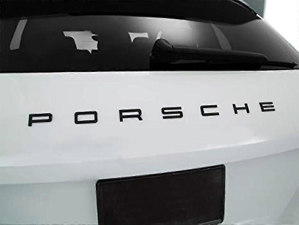 Gloss Black Porsche Lettering Rear Boot Badge Emblem For 911 Carrera Cayenne Turbo Gt3
