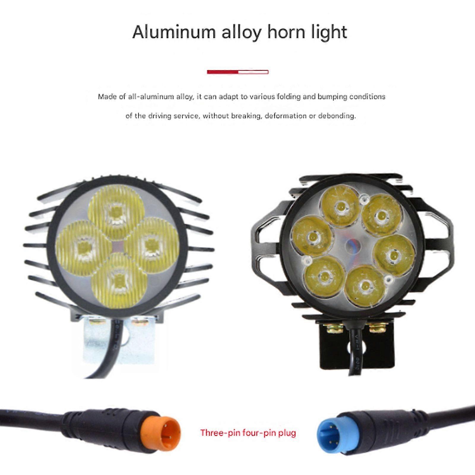 Bright LED Headlight for 36V 48V Battery Waterproof and Lossless Installation W2