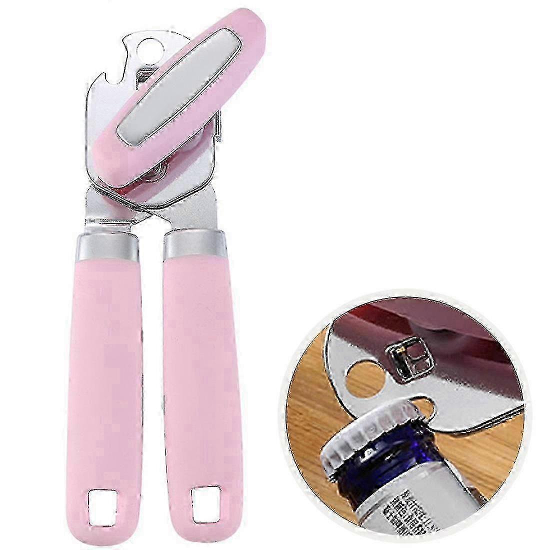 Good Grips Soft Handled Tin Opener in Pink - 19.5x6cm Kitchen Tool for Easy Can Opening & Comfortable Grip