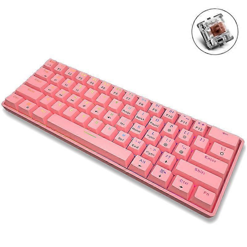 LEAVEN Mechanical Keyboard, Colour: Tea Axis (Pink) Tea Axis (Pink)