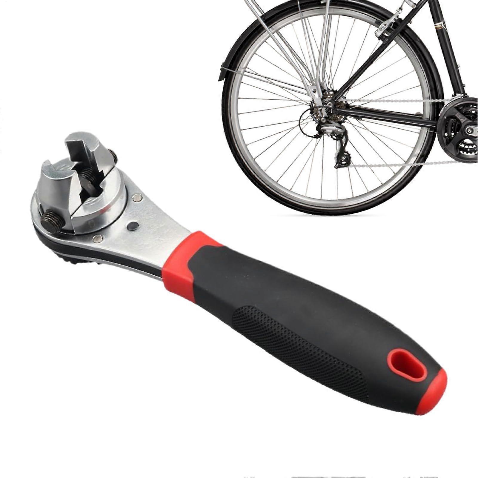 Adjustable Long-Reach Ratchet Wrench, Industrial Maintenance Tool for 6-22mm Bolts, Compact Multi-Function Design