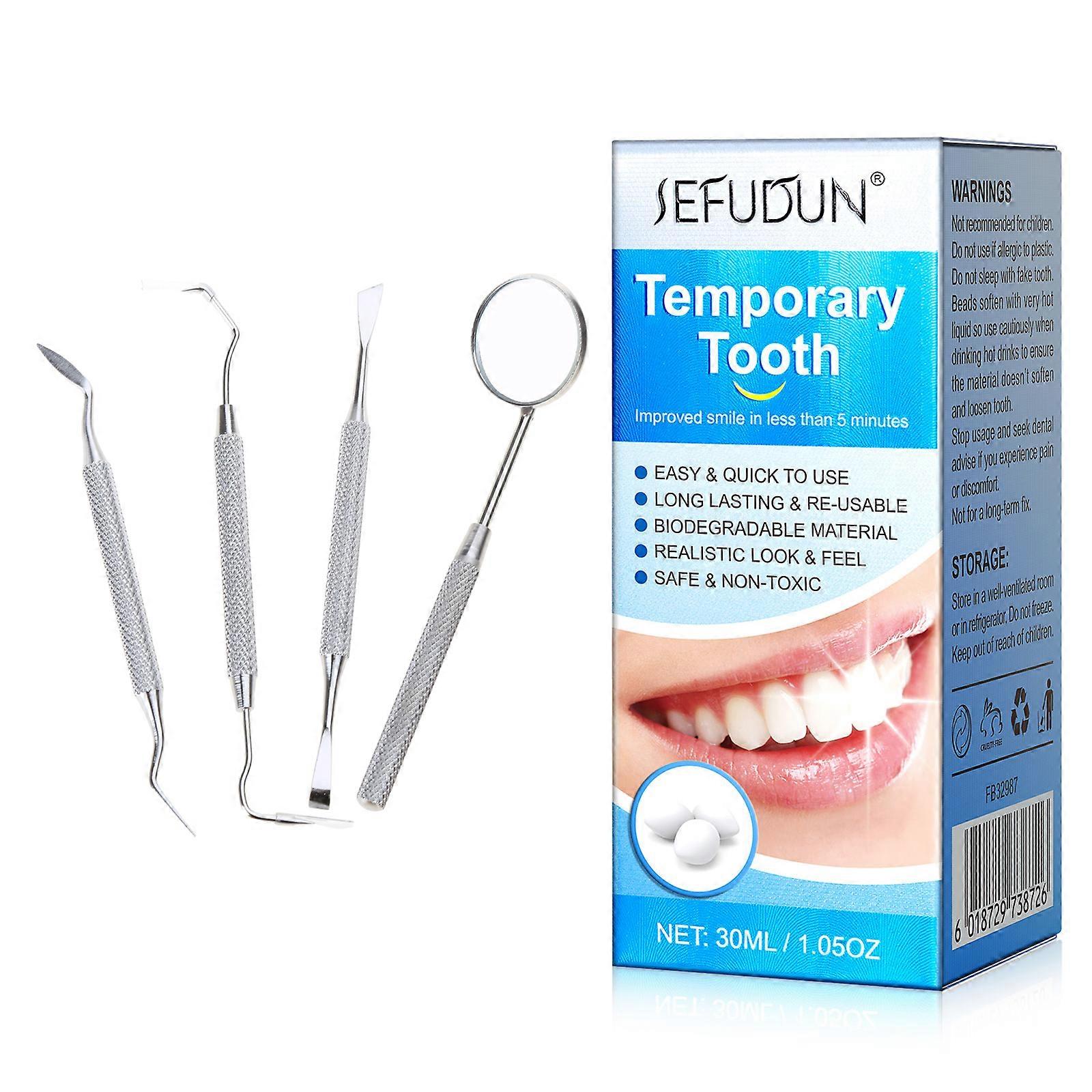 Tooth Repair Temporary Tool for Temporary Restoration of Missing Broken Teeth Replacement  4pcs tool set