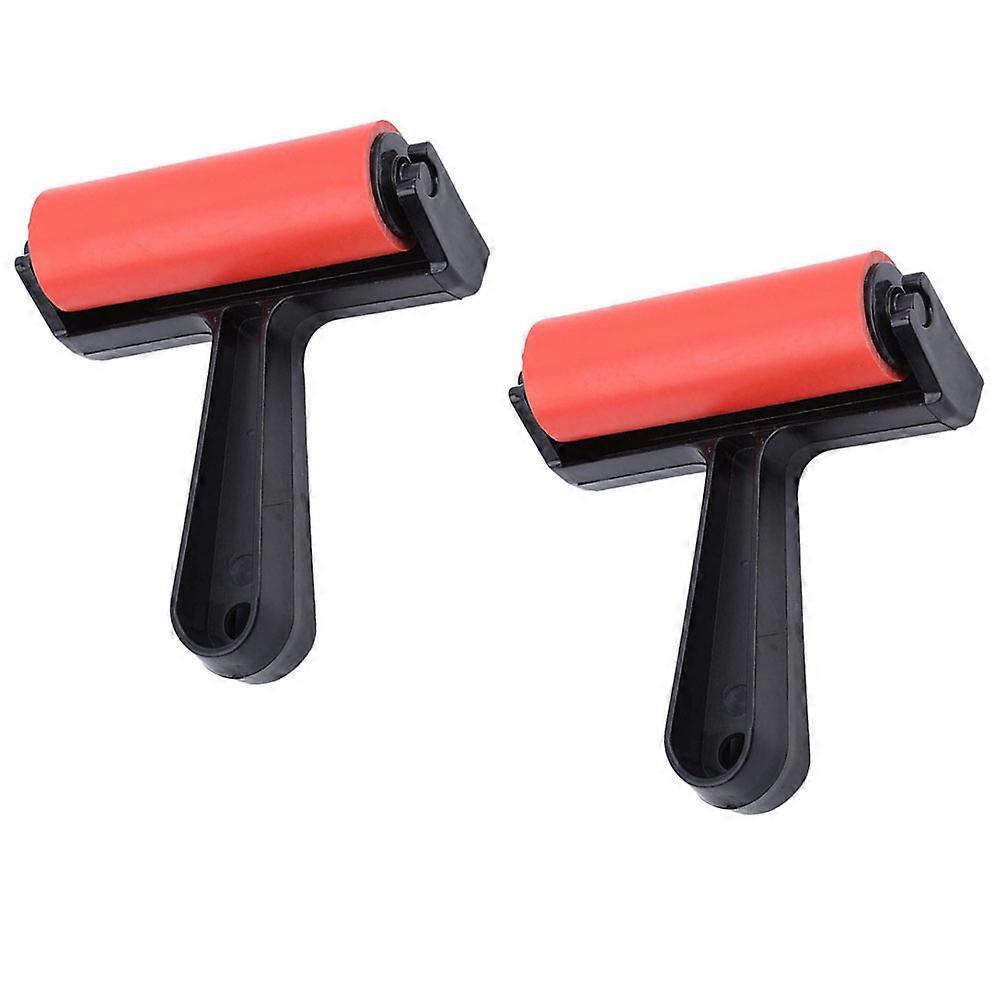 Drawing Rollers Pressing Roller Art Projects Ergonomic Design Plastic 2Pcs