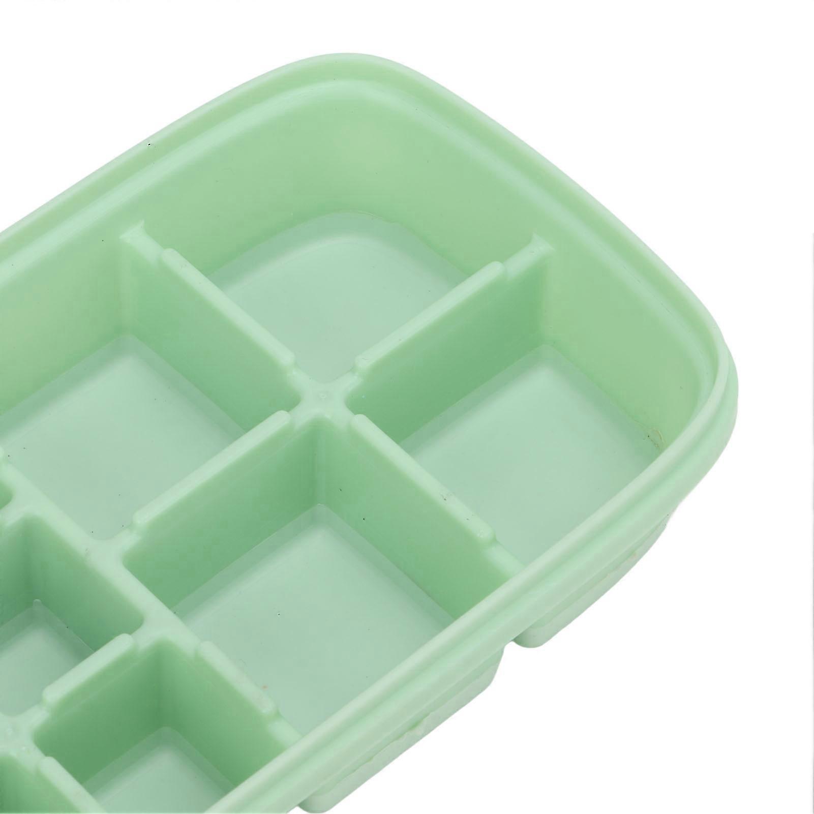 Ice Cube Tray Office Home Large Capacity Ice Making Soft Reusable Silicone Ice Tray Mold for Beverage Wine Green