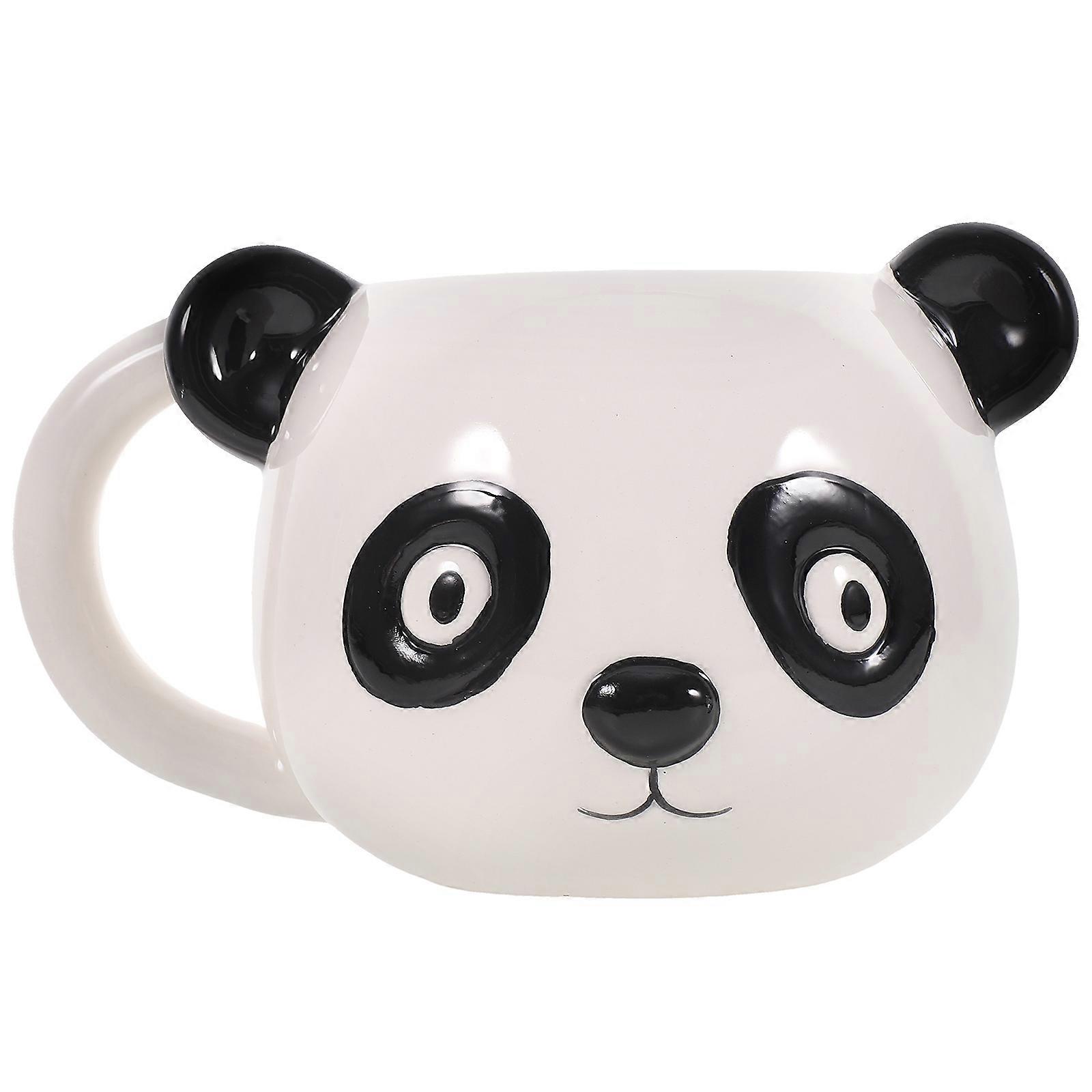 Ceramic Panda Mug with Handle – Portable Animal Design Cup for Coffee, Tea, Milk, and Hot Chocolate – Home, Office, and Dessert Shop Use