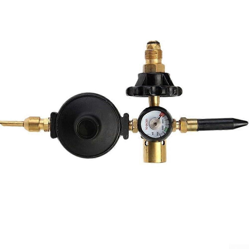 Helium Balloon Gas Regulator Valve Set with CGA580 Connection for Latex Balloon Filling Machines with Thumb Adjusters Content Scale Gold (G5/8)