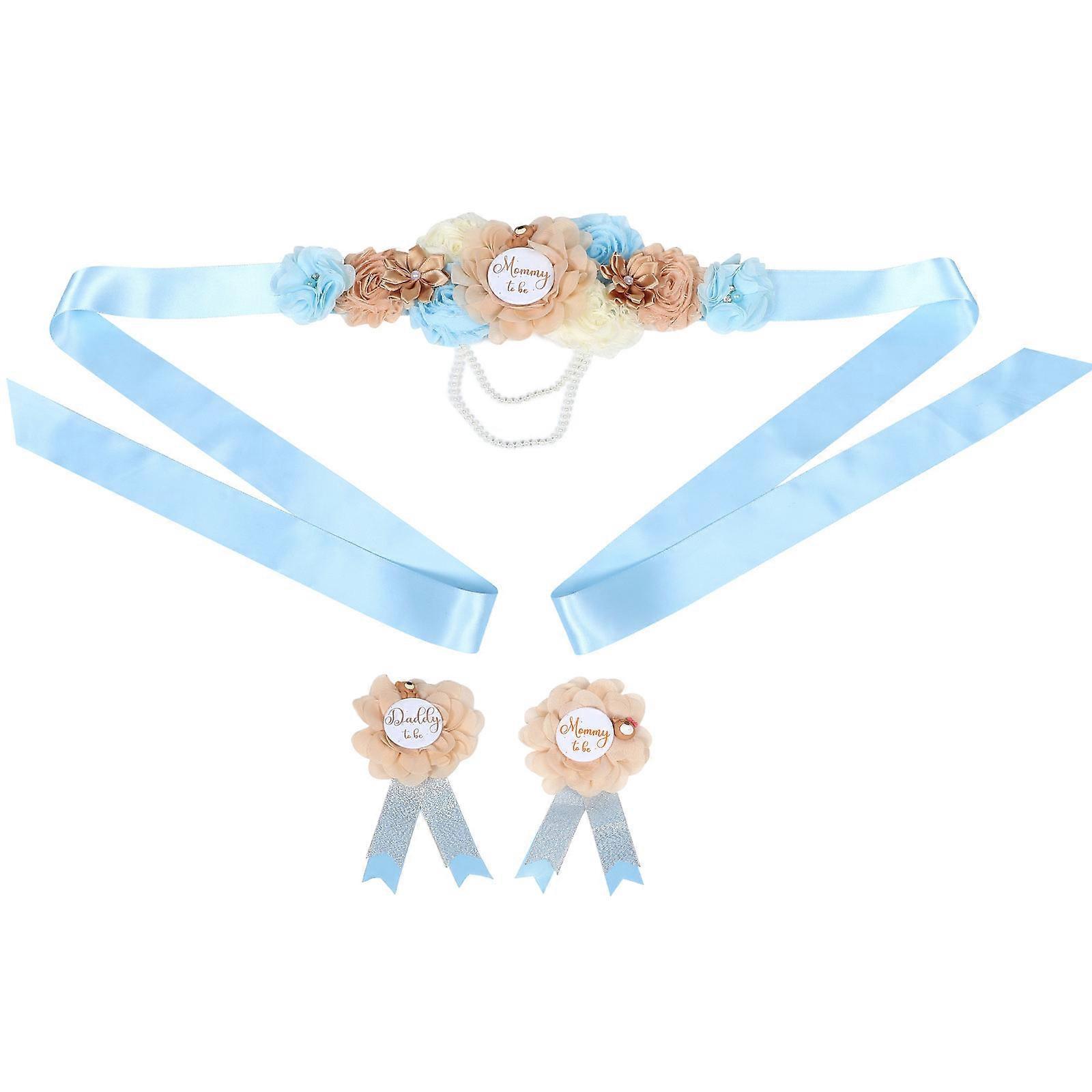 Wedding Maternity Sash Belt And Corsage Set Adjustable Size For Pregnant Women Unique Design Party Gear 3Pack