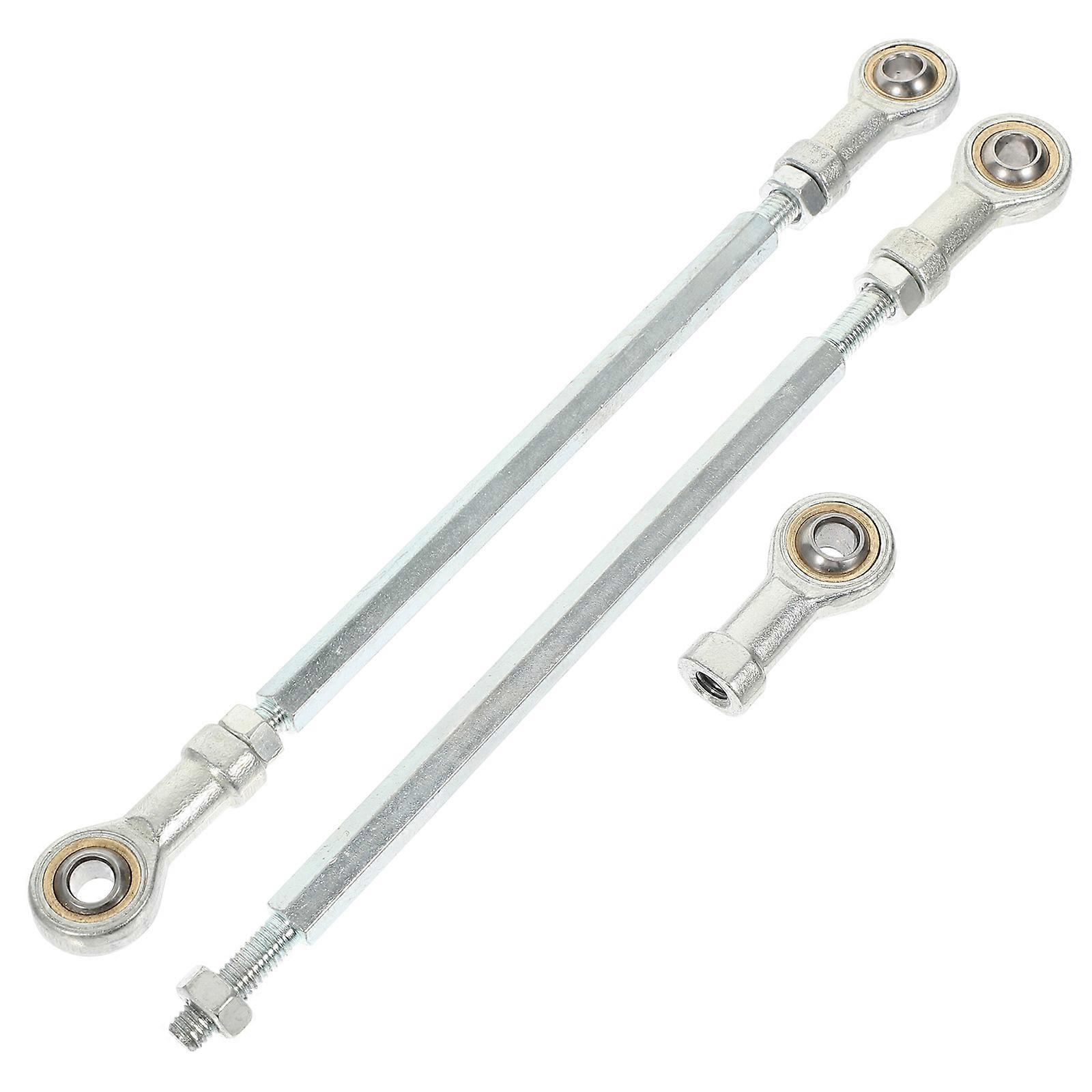 Go Kart Tie Rods Steering Tie Rod End Kit for Motorcycle Use 2Pcs Silver