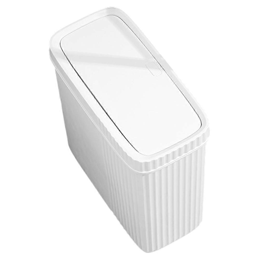Slim Trash Can Simple Garbage Container Trash Bin for Living Room Bathroom Bedroom Office Hotel