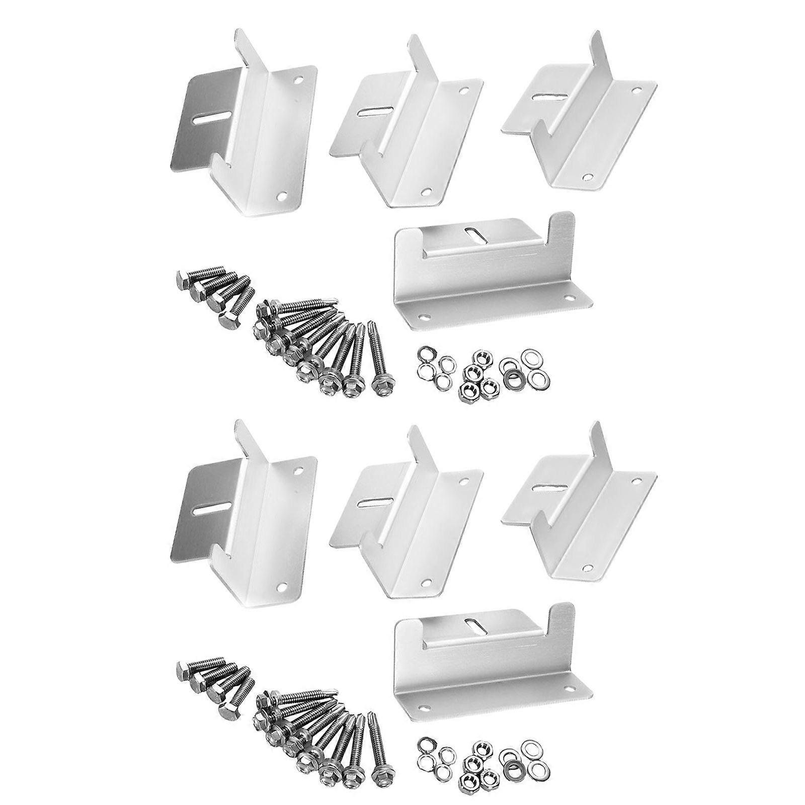 High Strength Solars Panel Mounting Set With Sturdy Aluminum Alloy Materials Z Brackets for Off Grids Daily Use Multicolor