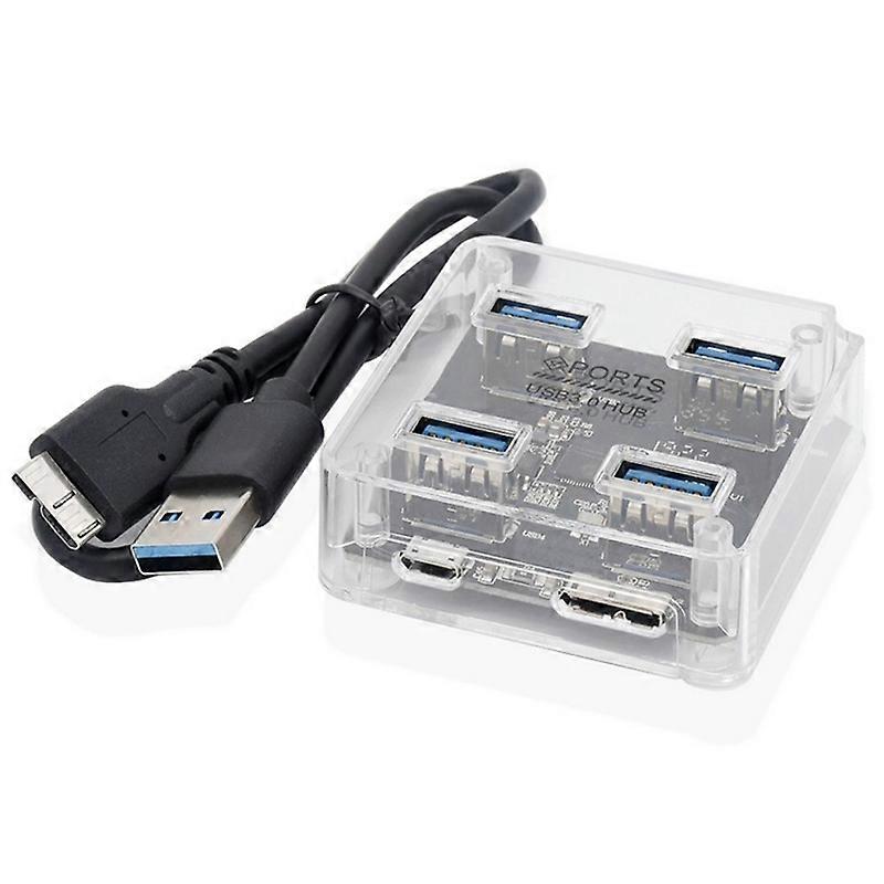 USB3.0 4 in 1 Desktop Transparent HUB