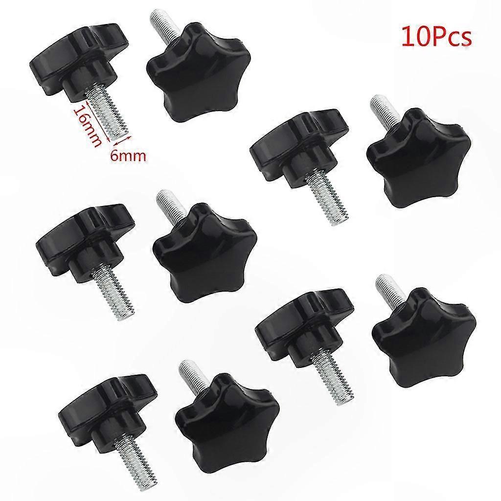 10-Pack Star Knobs with M6/M8 Male Thread for Clamping Applications