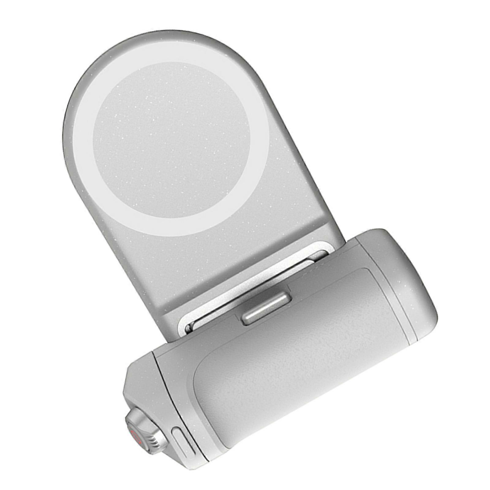 Phone Camera Handle With Integrated Bluetooth-compatible Remote And Magnetic Charging For Easy Travel Photography Grey