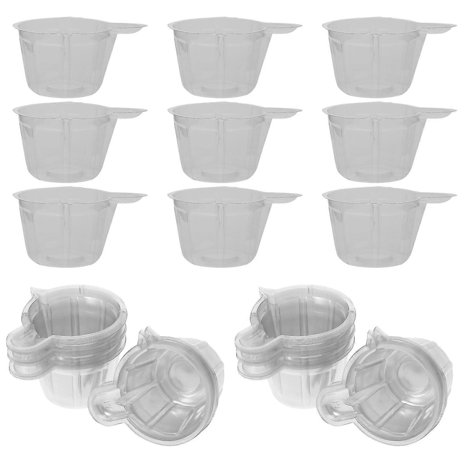 Crystal Epoxy Plastic Cups for Storage Use Transparent Multifunctional Mixing Cups with Pointed Mouth Design 200 Pieces