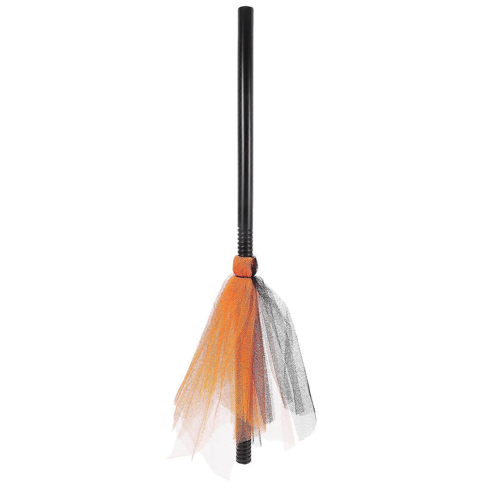 Halloween Witch Broom Lightweight Plastic Decoration Prop for Parties & Festivals Accessory for Adults