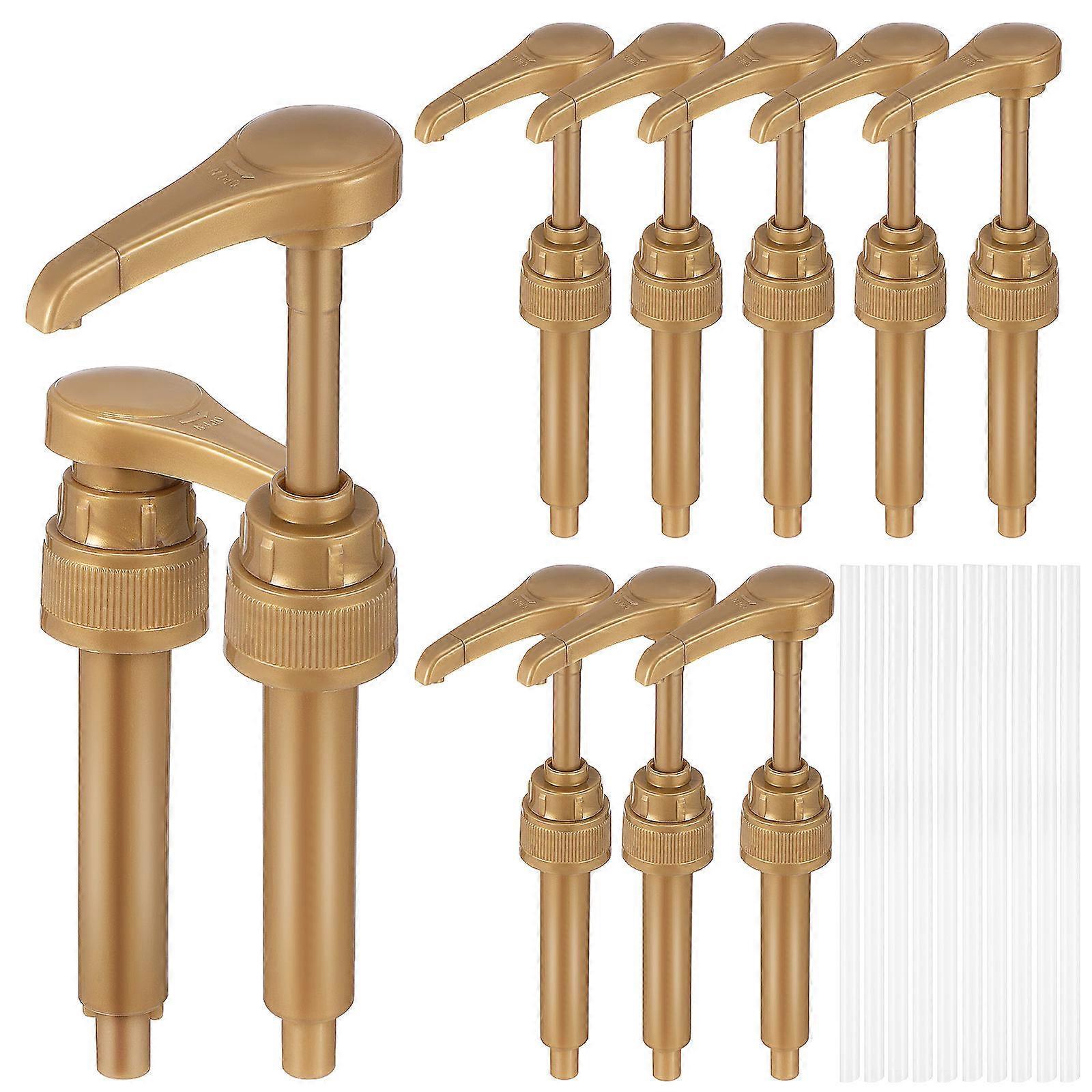 Shampoo Bottle Pump Dispenser For Home Use Golden Color 10Pack