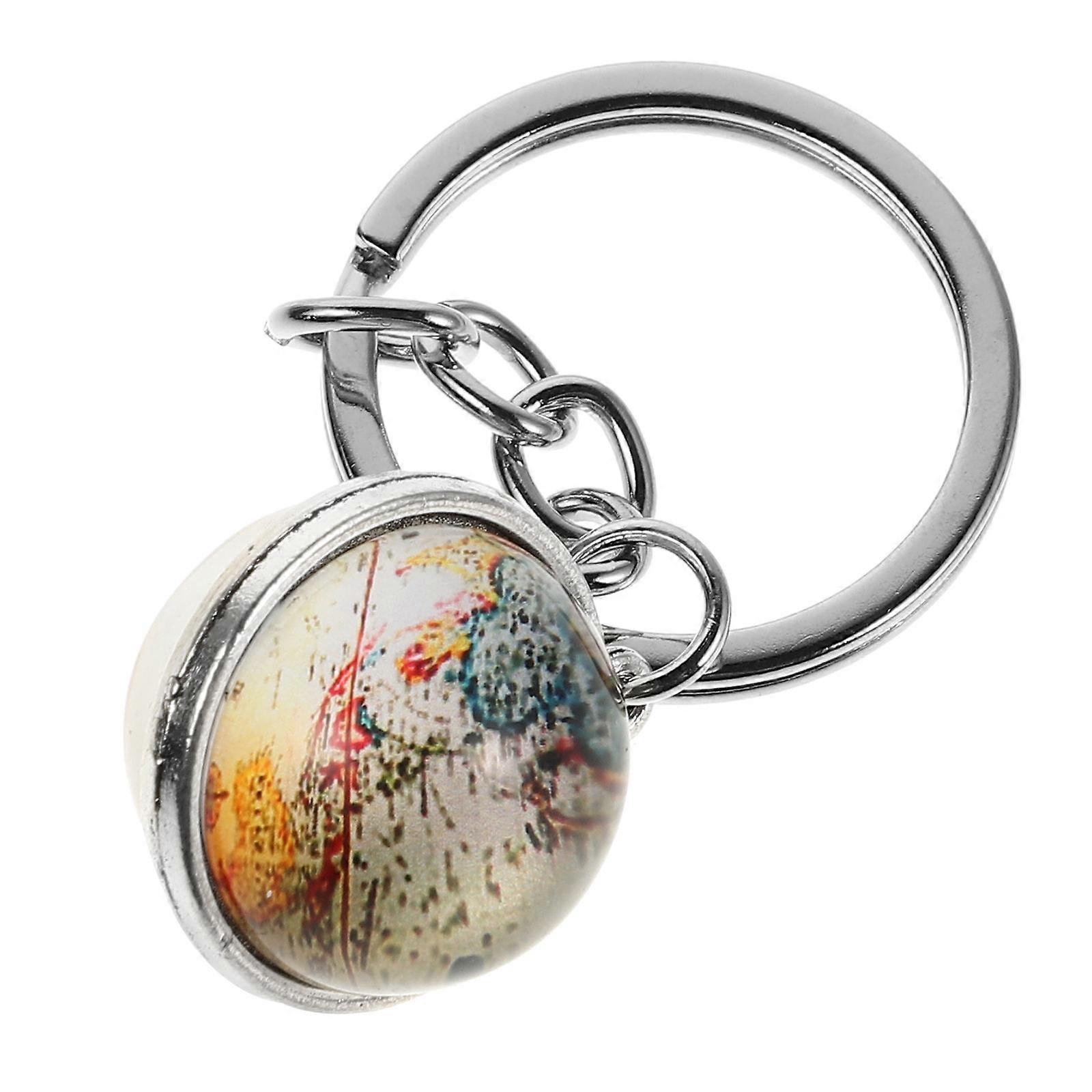 Globe Keychains Creative Design Durable Materials Versatile Use 7.90X3.00X3.00CM Khaki 1Pcs