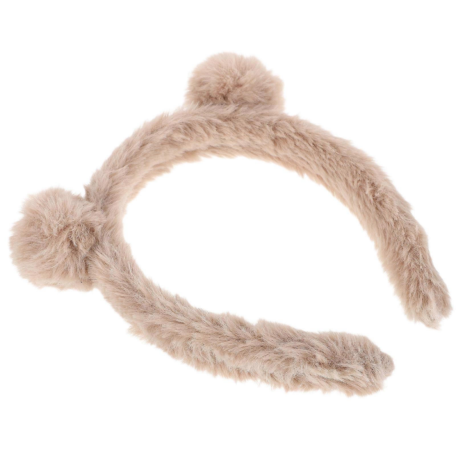 Soft Cartoon Animal Headband Plush Material For Applying Masks Comfortable Hair Accessory 1Pcs