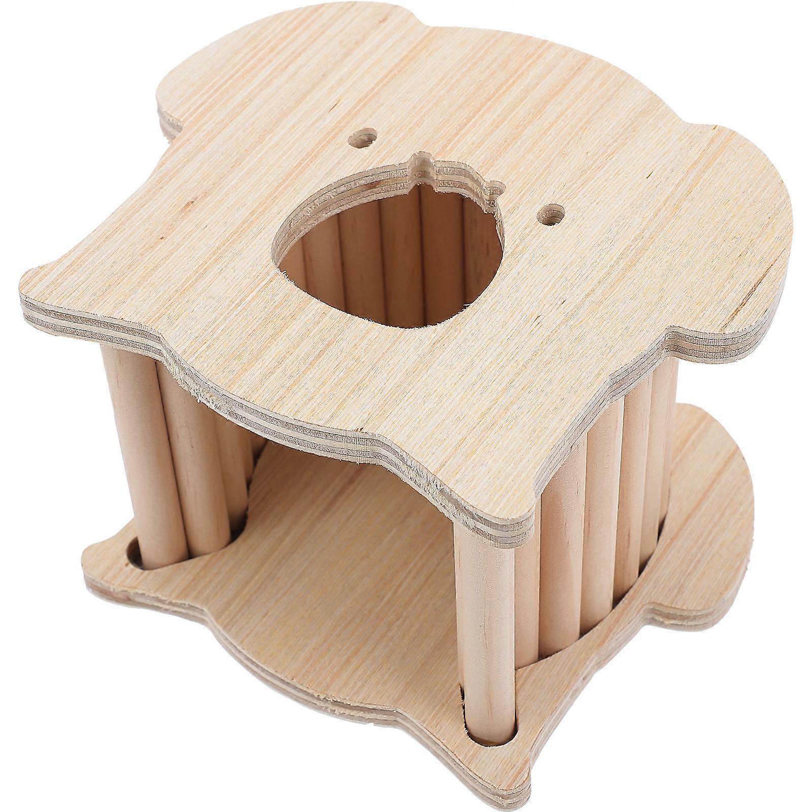 Adorable Beige Hamster House Hideout for Pet Use Synthetic Material Safe and Durable 6.5 x 4.5 inches