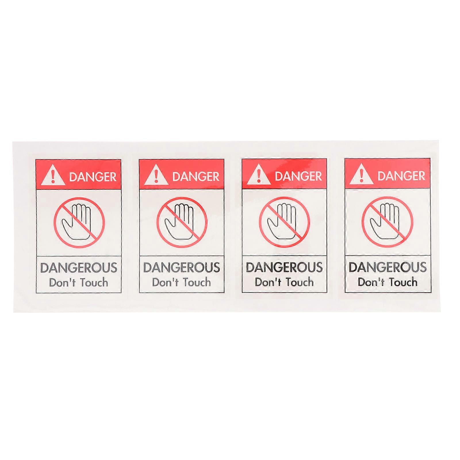 Warning Label Stickers For Workplace Safety And Industrial Use Assorted Color Practical Design Efficient 4Pcs