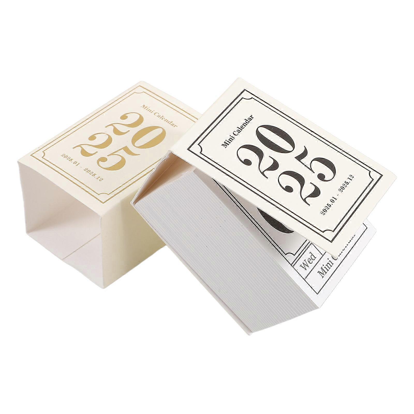 Desk Planner Vintage Desk Calendar Office Use Mini Book Shape .10X3.50X0.10CM Time Planning Tearable Pages 1Pcs